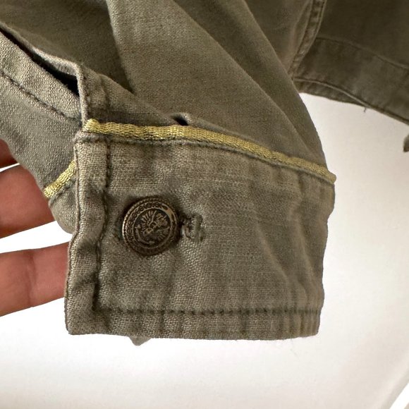Free People Green Slouchy Military Jacket size XS - Picture 7 of 15